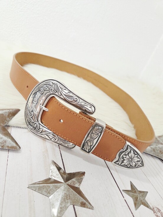 Guess Accessories - Vintage Y2K Guess Leather Western Cowboy Belt brown Women's size large